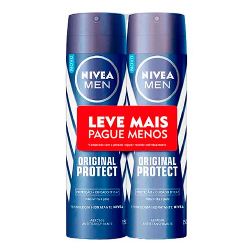 Kit Desodorante Aerosol Nivea Men Original Protect 150ml 2 Unidades Kit Desodorante Aerosol Nivea Men Original Protect 150ml 2 Unidades