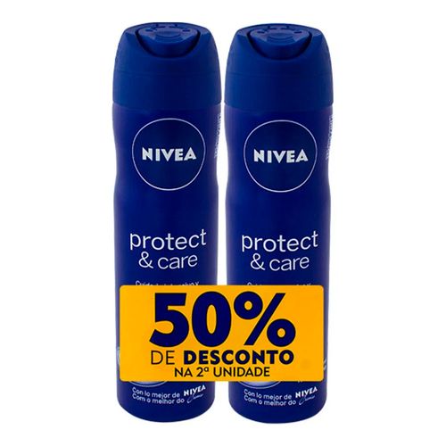 Kit Desodorante Aerosol Nivea Protect & Care 150ml 2 Unidades Kit Desodorante Aerosol Nivea Protect & Care 150ml 2 Unidades