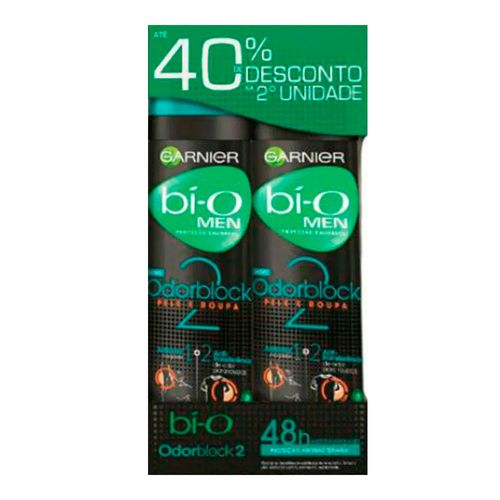 Kit Desodorante Bi-O Aerosol Odorblock2 Masculino 150ml Kit Desodorante Bi-O Aerosol Odorblock2 Masculino 150ml