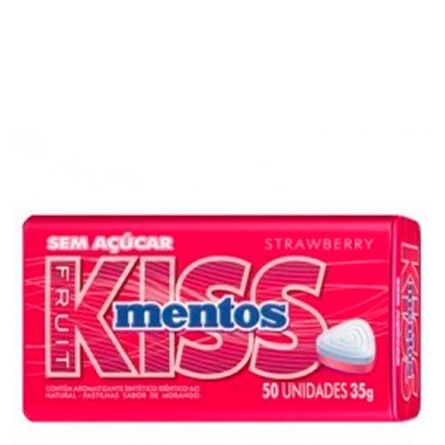 Kiss Mentos Morango C/ 50 Unidades Kiss Mentos Morango C/ 50 Unidades