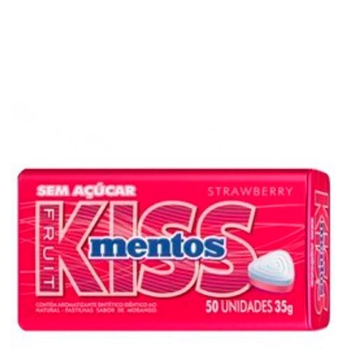 Kiss Mentos Morango C/ 50 Unidades