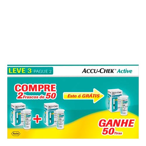 Kit Accu-Check Active 50 tiras 3 Frascos Kit Accu-Check Active 50 tiras 3 Frascos