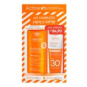Kit Actine Sabonete Liquido Facial Pele Acneica 400ml + Protetor Solar FPS30 40g