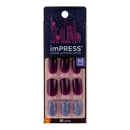 Unhas Autocolantes Kiss New York Impress Médio 30 Unidades Unhas Autocolantes Kiss New York Impress Médio 30 Unidades