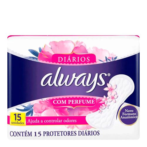 Protetor Diário Always Com Perfume 15 Unidades Protetor Diário Always Com Perfume 15 Unidades