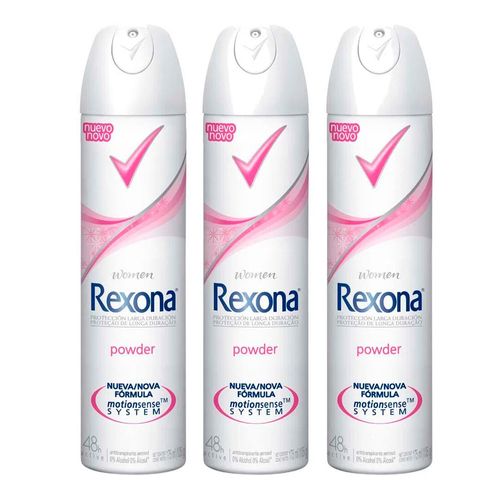 Kit Desodorante Rexona Powder 3 Unidades Kit Desodorante Rexona Powder 3 Unidades