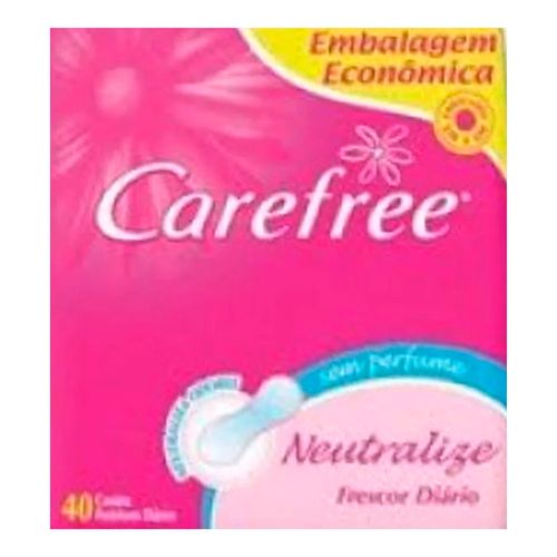 Protetor Diário Carefree Neutralize 40 unidades com 2 embalagens Protetor Diário Carefree Neutralize 40 unidades com 2 embalagens