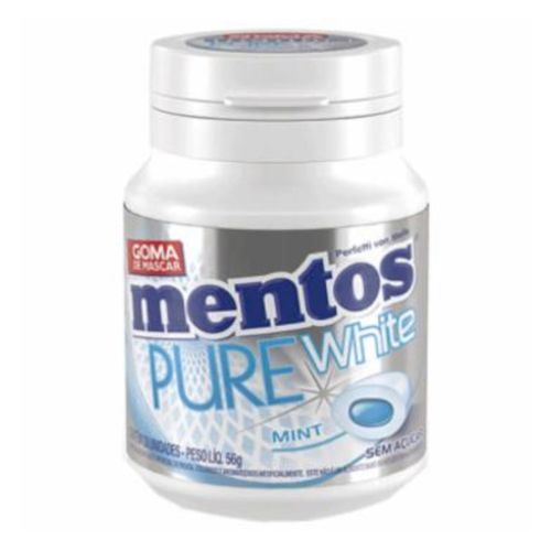 Mentos Pure White Menta 56g Mentos Pure White Menta 56g