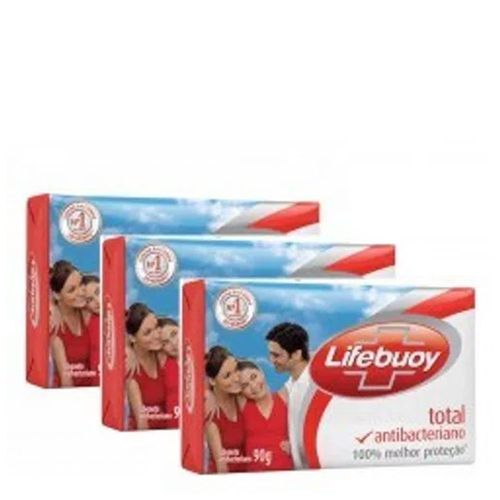 Sabonete Lifebuoy Antibacteriano Total 90g 3 Unidades Sabonete Lifebuoy Antibacteriano Total 90g 3 Unidades