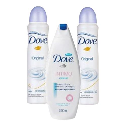 Desodorante Dove Aerosol Original c/ 2 Unidades + Grátis Sabonete Líquido Desodorante Dove Aerosol Original c/ 2 Unidades + Grátis Sabonete Líquido