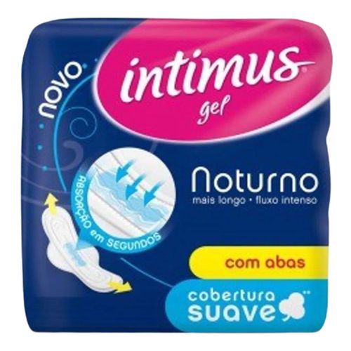 Kit Absorvente Intimus Gel Noturno com Abas 4 Unidades