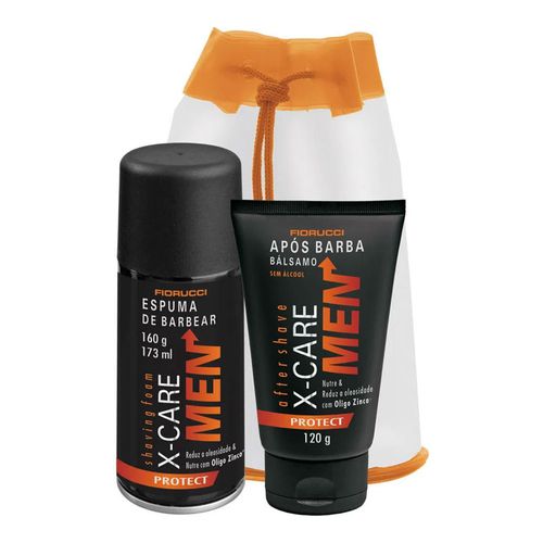 Kit Barba X-Care Men Protect Espuma de Barbear 160g + Gel Após Barba 120g Kit Barba X-Care Men Protect Espuma de Barbear 160g + Gel Após Barba 120g
