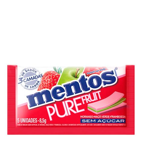 Mentos 3 Mais Pure Fruit 8,5g Mentos 3 Mais Pure Fruit 8,5g