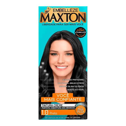Kit Coloração Maxton Preto 1.0 Embelleze Kit Coloração Maxton Preto 1.0 Embelleze