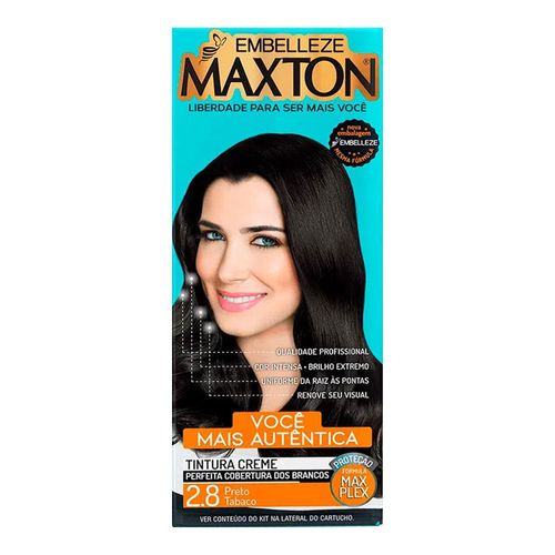 Kit Coloração Maxton Preto Tabaco 2.8 Embelleze Kit Coloração Maxton Preto Tabaco 2.8 Embelleze