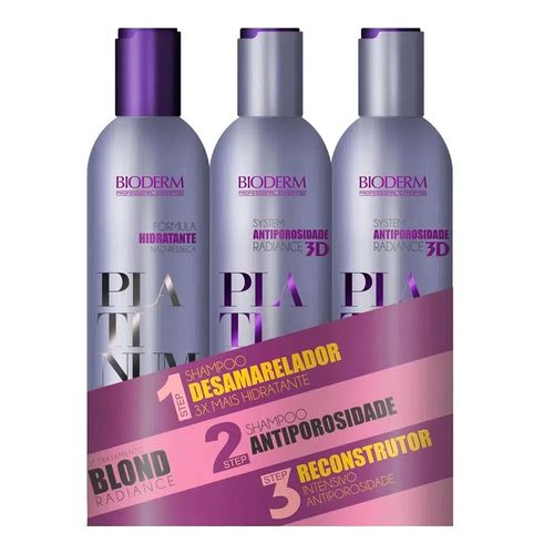 Kit De Tratamento Capilar Bioderm Platinum Blond Radiance Kit De Tratamento Capilar Bioderm Platinum Blond Radiance