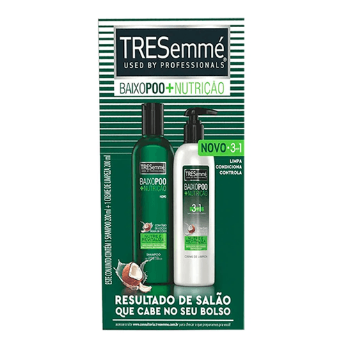 Kit Tresemmé Baixo Poo Shampoo + Condicionador 400ml Kit Tresemmé Baixo Poo Shampoo + Condicionador 400ml