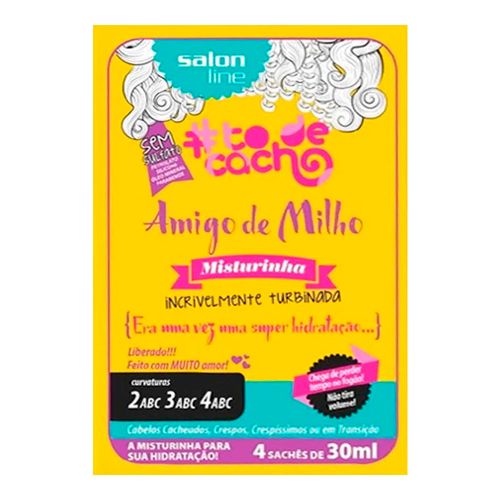 Kit Salon Line Amigo De Milho Misturinha Tô de Cacho com 4 sachês de 30ml
