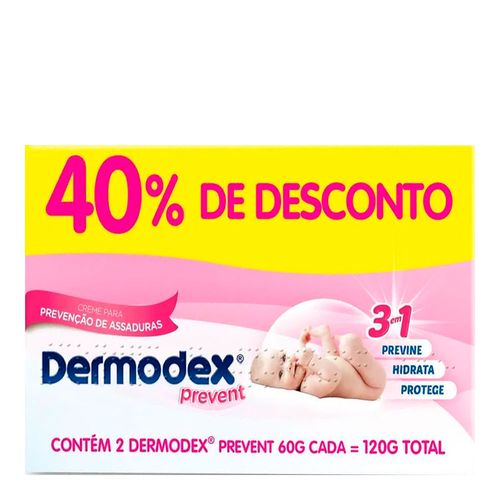 Kit Pomada para Prevenção de Assaduras Dermodex Prevent 120g Kit Pomada para Prevenção de Assaduras Dermodex Prevent 120g
