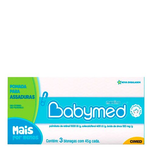 Kit Pomada Para Assaduras Babymed Menino 45g 3 Unidades Kit Pomada Para Assaduras Babymed Menino 45g 3 Unidades
