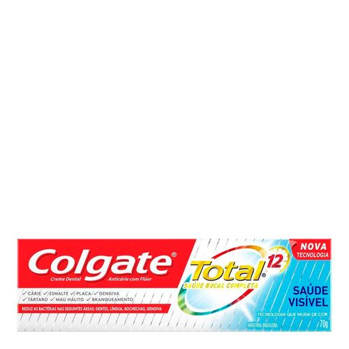 Creme Dental Colgate Total 12 Saúde Visível 70g Creme Dental Colgate Total 12 Saúde Visível 70g