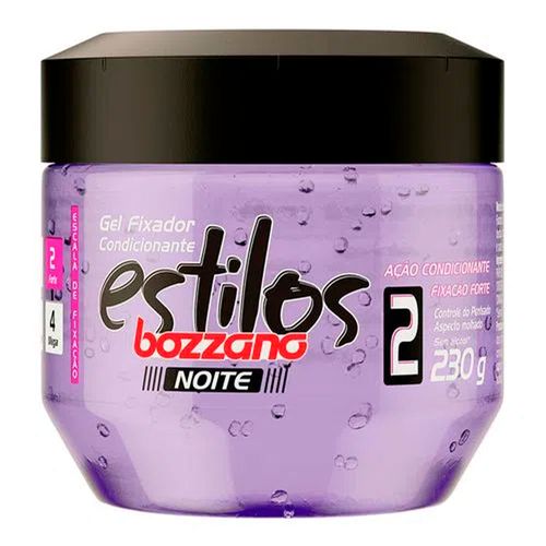 Gel Condicionador Fixador Bozzano Estilos Fator 2 Noite 230g Gel Condicionador Fixador Bozzano Estilos Fator 2 Noite 230g