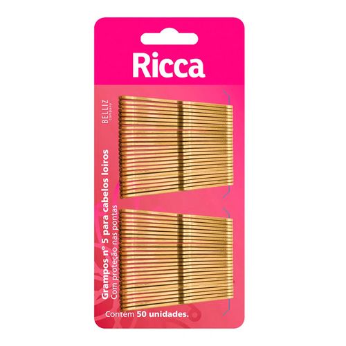 Grampo Para Cabelo Ricca Loiro Nº 5 Grampo Para Cabelo Ricca Loiro Nº 5