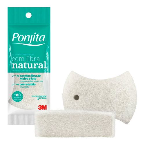 Esponja de Banho Ponjita 3M Natural Fibra Esponja de Banho Ponjita 3M Natural Fibra