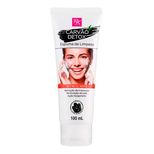 Espuma De Limpeza Facial Kiss Carvão Detox Refrescante 100ml Espuma De Limpeza Facial Kiss Carvão Detox Refrescante 100ml