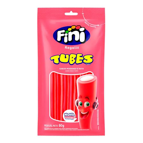 Fini Tubes Morango Brilho 80g Fini Tubes Morango Brilho 80g