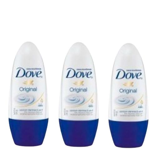 Desodorante Dove Roll On Unissex 50ml 3 Unidades Desodorante Dove Roll On Unissex 50ml 3 Unidades