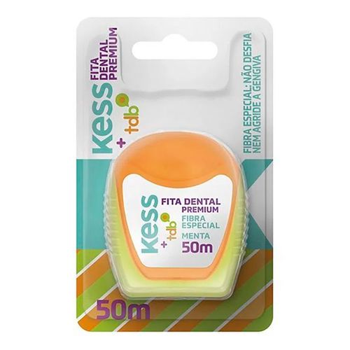 Fita Dental Kess Premium 50m Menta 1 Unidade