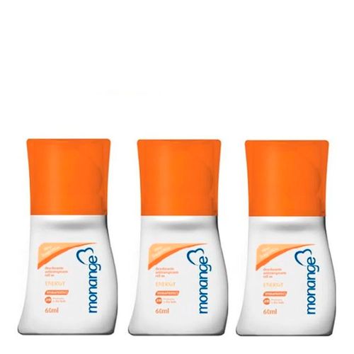 Desodorante Monange Roll On Energizante Feminino 60ml 3 Unidades Desodorante Monange Roll On Energizante Feminino 60ml 3 Unidades