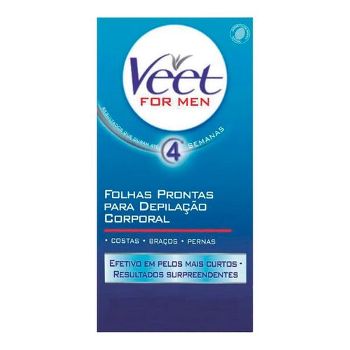 Folha Depilatória Corporal Veet For Men 10 Unidades Folha Depilatória Corporal Veet For Men 10 Unidades