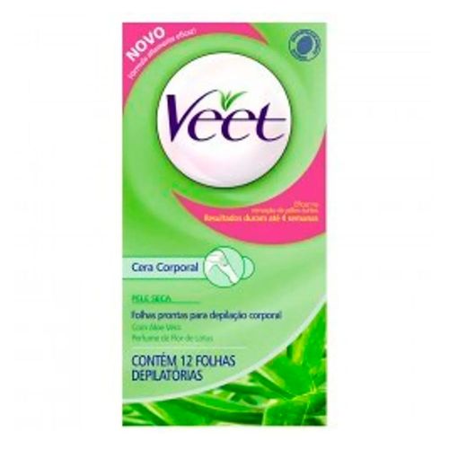 Folha Depilatória Fria Veet Pele Seca 12 Unidades Folha Depilatória Fria Veet Pele Seca 12 Unidades