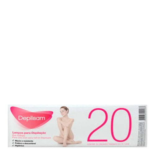 Lenço Depilatório Depilsam 20 Unidades Lenço Depilatório Depilsam 20 Unidades
