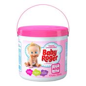 Lenço Umedecido Balde Rosa Baby Roger 450 Unidades