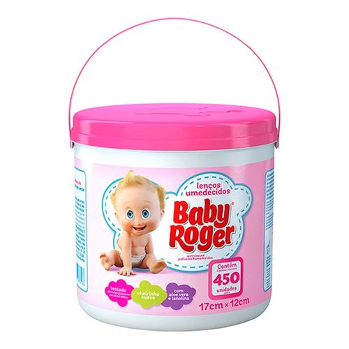 Lenço Umedecido Balde Rosa Baby Roger 450 Unidades Lenço Umedecido Balde Rosa Baby Roger 450 Unidades