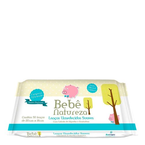 Lenço Umedecido Bebê Natureza Azul 50 Unidades Lenço Umedecido Bebê Natureza Azul 50 Unidades