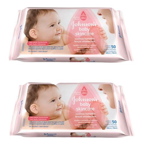 Lenço Umedecido Johnson's Baby Skincare 50 2 Unidades