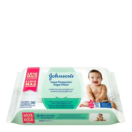 Lenço Umedecido Johnson's Baby Toque Fresquinho 96 Unidades Lenço Umedecido Johnson's Baby Toque Fresquinho 96 Unidades