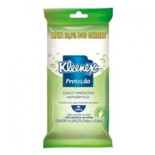 Lenço Umedecido Kleenex Antissépticos 10 Folhas Lenço Umedecido Kleenex Antissépticos 10 Folhas