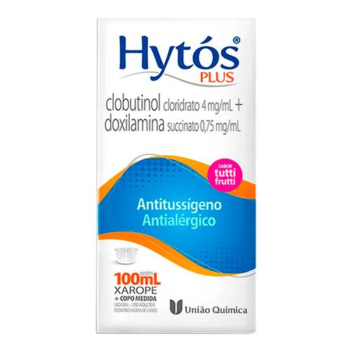 Hytos Plus Xarope 4mg/ml e 75mg/ml União Química 100ml Hytos Plus Xarope 4mg/ml e 75mg/ml União Química 100ml