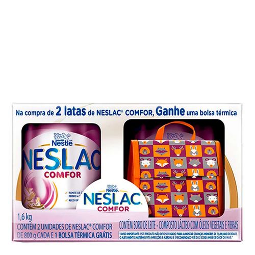 Kit 2 Composto Lácteo Nestlé Neslac Comfor Lata 800g Ganhe Bolsa Térmica Kit 2 Composto Lácteo Nestlé Neslac Comfor Lata 800g Ganhe Bolsa Térmica