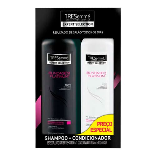 Kit Tresemmé Shampoo + Condicionador Platinum 400ml Kit Tresemmé Shampoo + Condicionador Platinum 400ml
