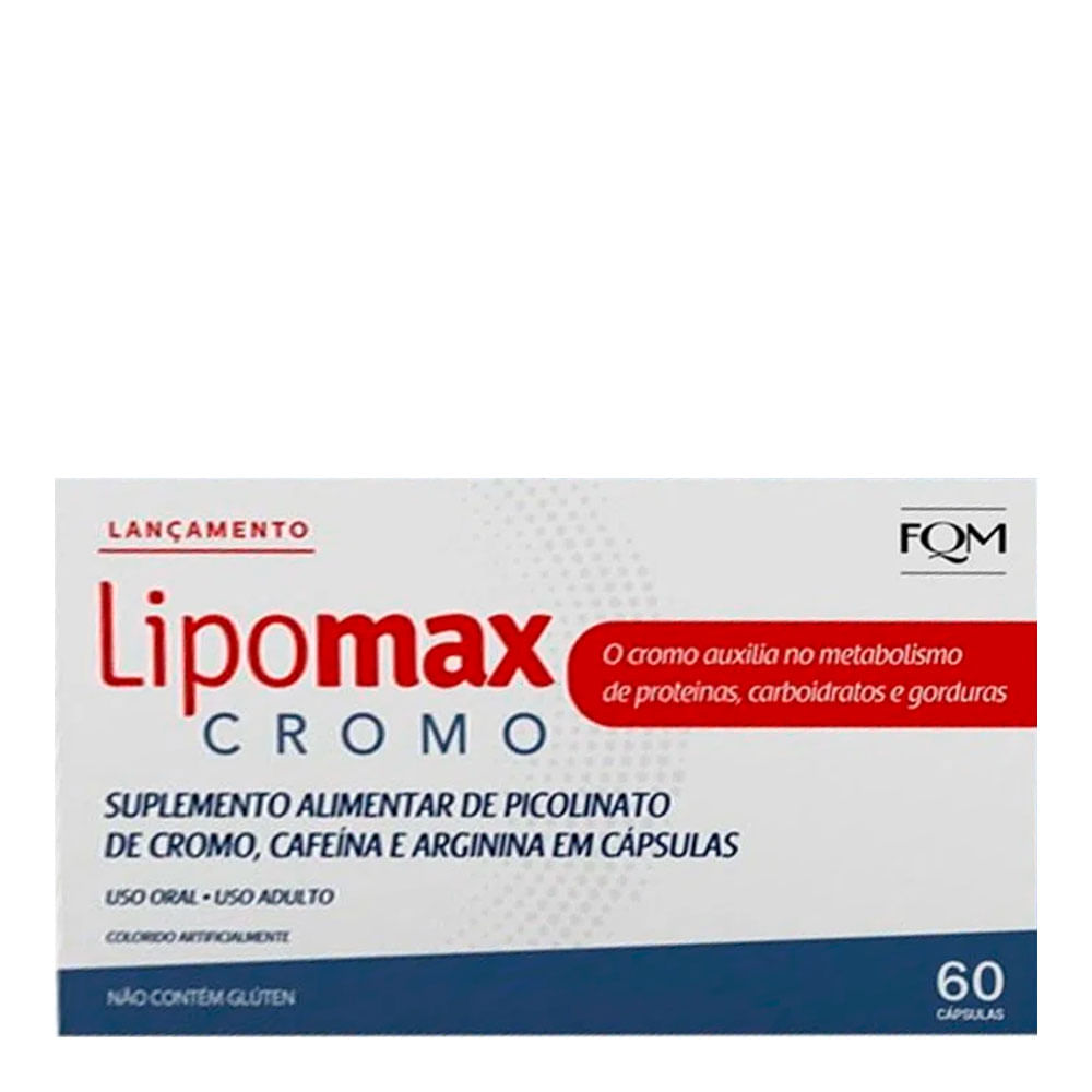 Lipomax Cromo c/60 Cápsulas em Promoção na Americanas