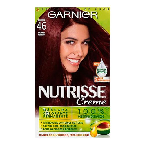 Tintura Garnier Nutrisse Creme Borgonha 46 Castanho Vermelho Tintura Garnier Nutrisse Creme Borgonha 46 Castanho Vermelho