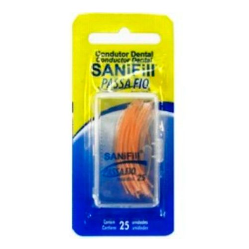 Passafio Condutor Para Fio Dental Sanifill C/25 unidades Passafio Condutor Para Fio Dental Sanifill C/25 unidades