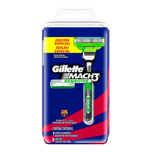 Kit Gillette Mach3 Sensitive Aparelho de Barbear Barcelona + 2 Cargas Kit Gillette Mach3 Sensitive Aparelho de Barbear Barcelona + 2 Cargas