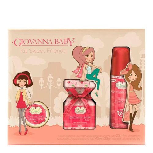 Kit Giovanna Baby Sweet Cherry Friends Colônia + Desodorante + Lip Balm Kit Giovanna Baby Sweet Cherry Friends Colônia + Desodorante + Lip Balm